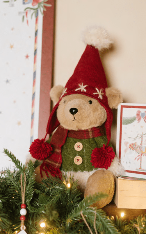 Orso In Piedi Con Cappello A Punta 42 Cm - xad251603b