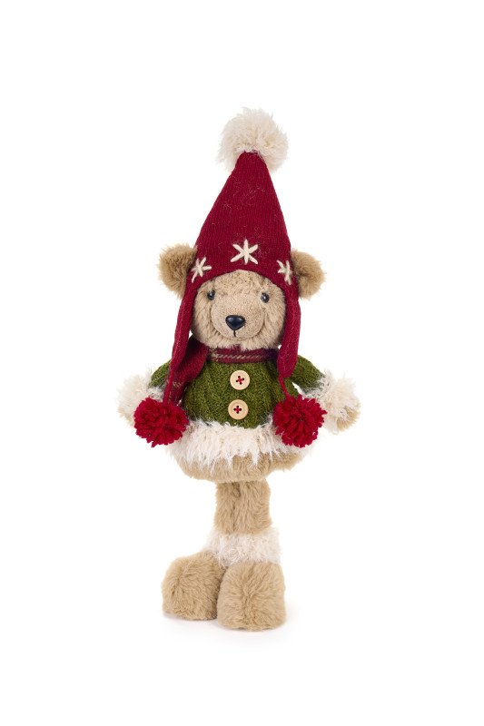 Orso In Piedi Con Cappello A Punta 34 Cm - xad251604b