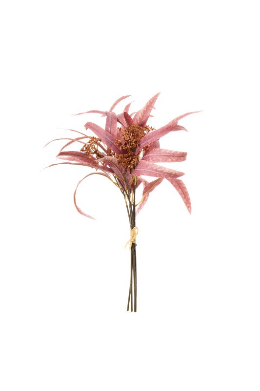 Bouquet di Foglie e Fiori Rosa-Terracotta – H 39 cm - zff261114b