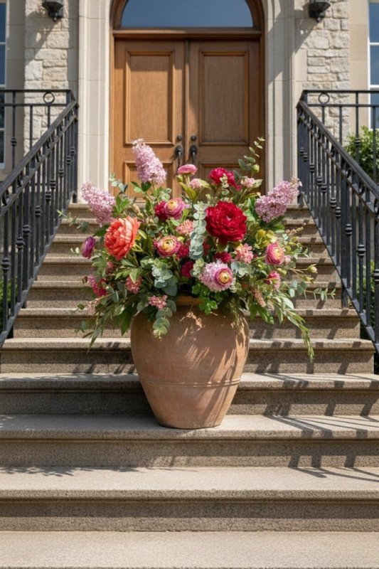 Ranuncolo Artificiale Lilla e Viola – H 50 cm - zff261125a