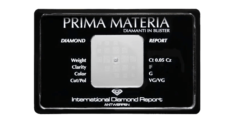 Diamante taglio brillante in blister prima materia ct 0,12 - pmd12fif Diamante taglio brillante in blister prima materia ct 0,12 - pmd12fif
