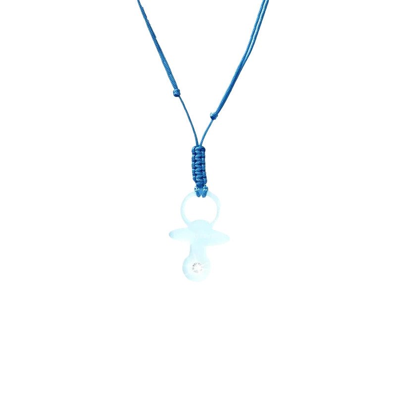 Blister Namuri Baby con Pendente Ciuccio Celeste e Diamante 0,03 ct - npxj-cic03