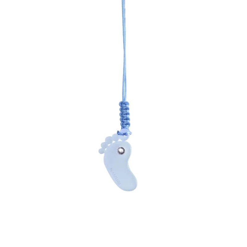 Blister Namuri Baby con Pendente Piedino Celeste e Diamante 0,03 ct - npxj-pc03