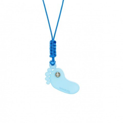 Blister Namuri Baby con Pendente Piedino Celeste e Diamante 0,03 ct - npxj-pc03