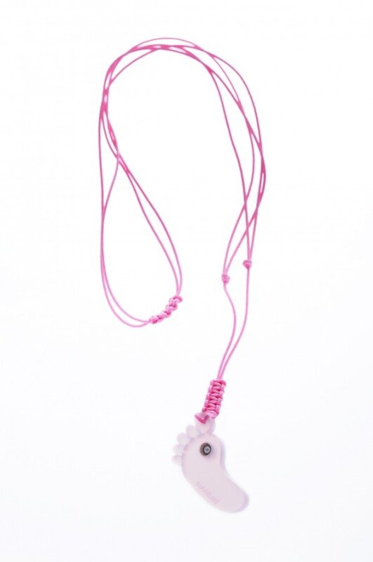 Blister Namuri Baby con Pendente Piedino Rosa e Diamante 0,03 ct - npxj-pr03