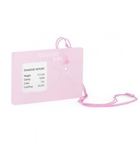 Blister Namuri Baby con Pendente Stella Rosa e Diamante 0,03 ct - npxj-sr03