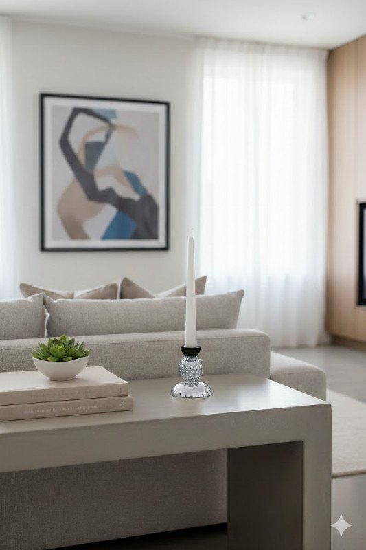 Portacandele "Diamonds" Luxury Altezza 10 cm - me2680/1ag