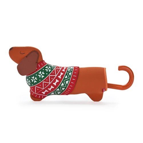 Ombrello teckel christmas marrone - 28342