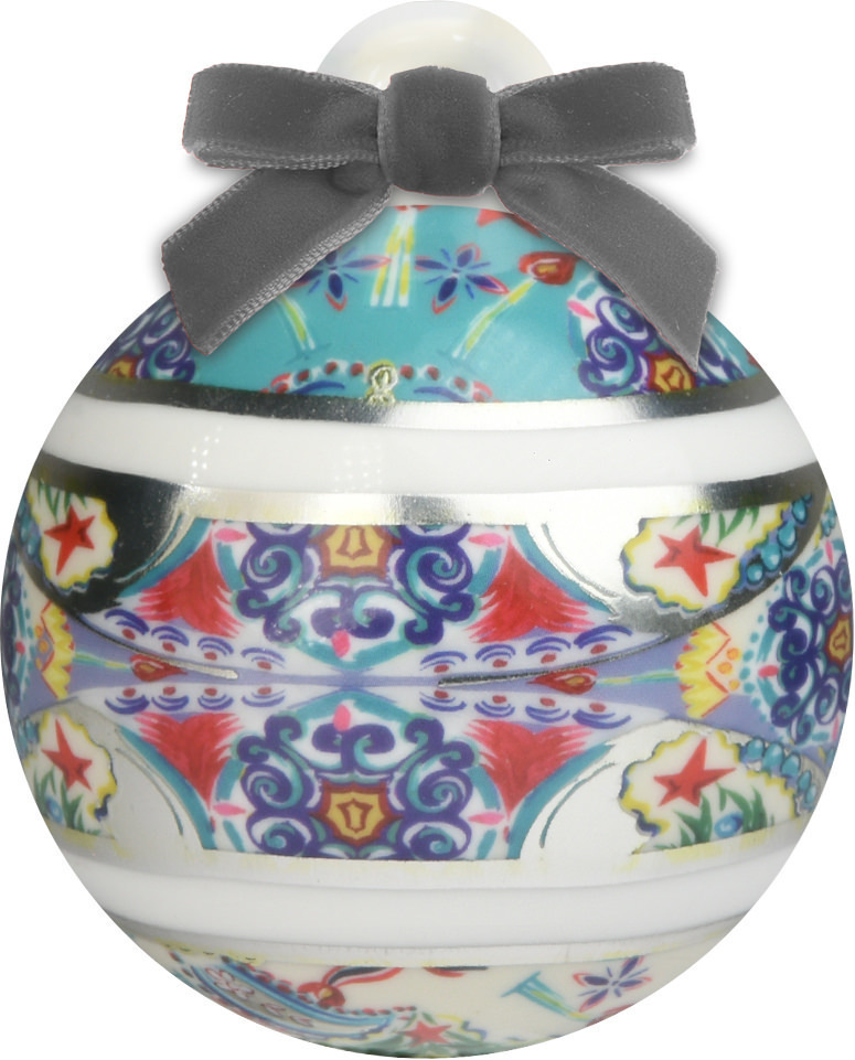 Decorazione palla natale cosy xmas platino - ball1-xma02