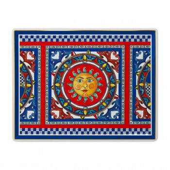 Vassoio rettangolare grande in porcellana dal design moderno ed elegante - gtr4-sol01 Vassoio rettangolare grande in porcellana dal design moderno ed elegante - gtr4-sol01