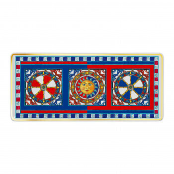 Vassoio rettangolare piccolo in porcellana dal design moderno ed elegante - gtr5-sol01