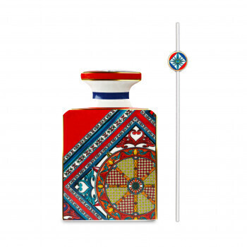 Bottiglia profumazione grande da 37cl in porcellana con bastoncino - maxi-sol01