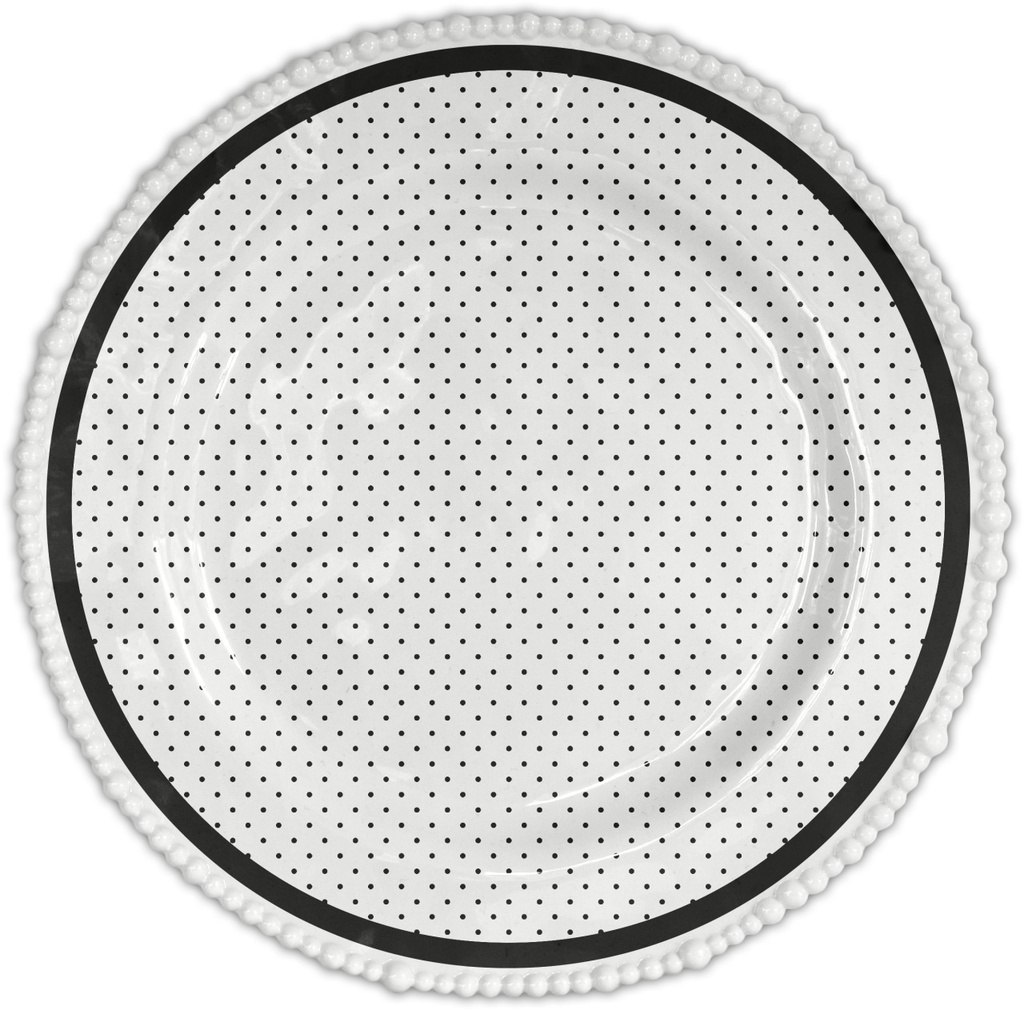 Set 6 piatto piano diam 28 melamina - pl1-opt01