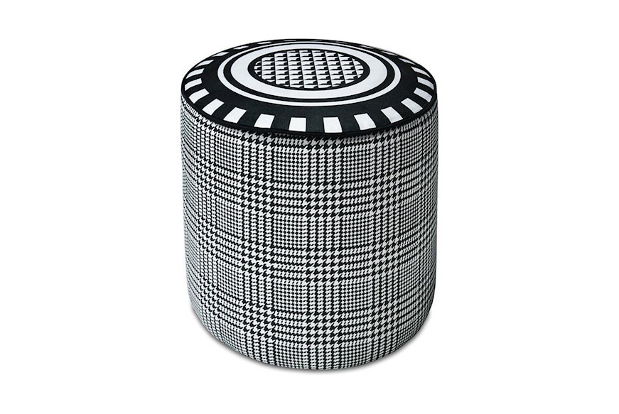 Pouf in velluto dalle linee geometriche ed eleganti h.45 - pou-opt02 Pouf in velluto dalle linee geometriche ed eleganti h.45 - pou-opt02