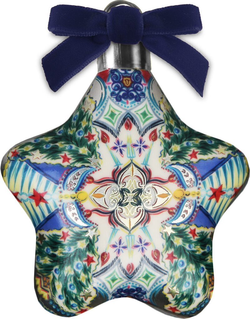 Decorazione stella bombata cosy xmas platino - star-xma02