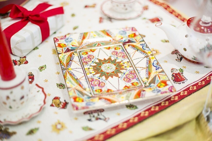 Svuotatasche rettangolare - cosy xmas oro - tray2-xma01