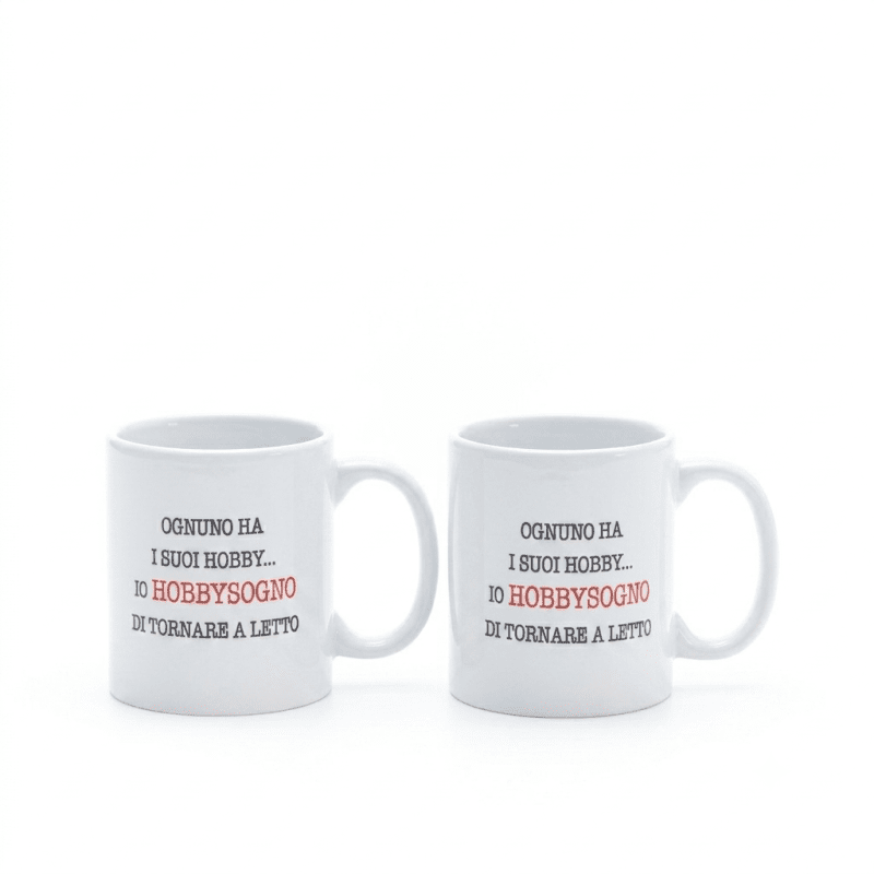 Set 2 tazzine ceramica  stampa
Hobbysogno - stz51