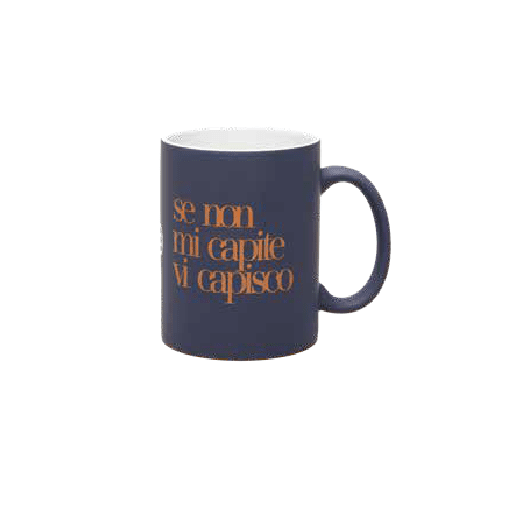 Mug blue mat ceramica con manico
32,5cl - stampa se non mi capite .. - tz143