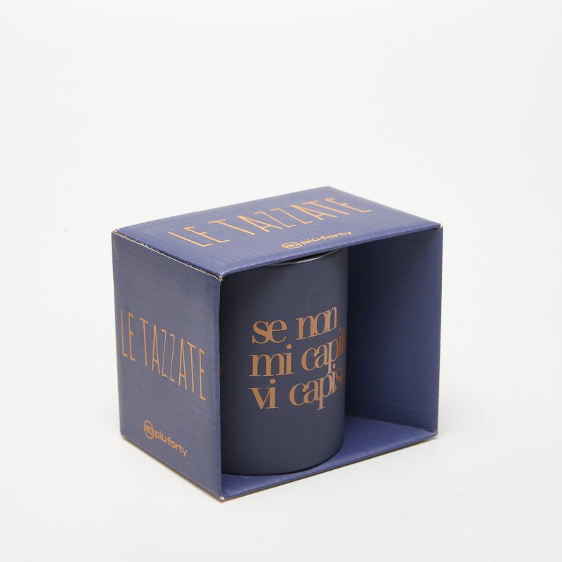Mug blue mat ceramica con manico
32,5cl - stampa se non mi capite .. - tz143