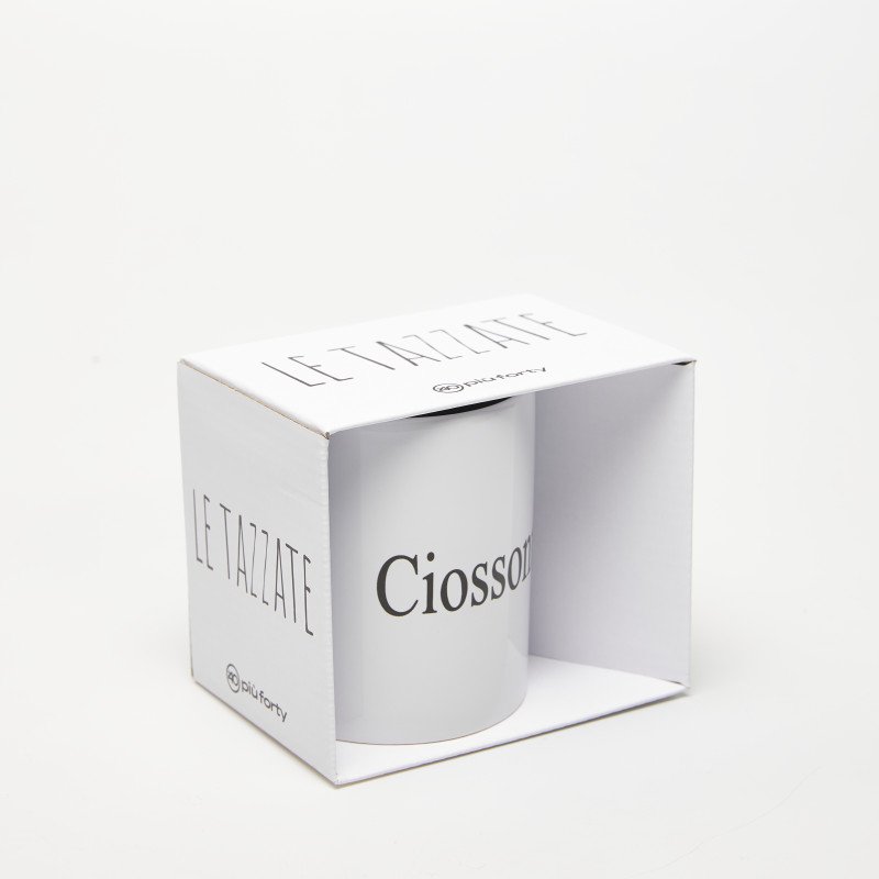 Mug bianca mat ceramica con
 Stampa ciossonno - tz149