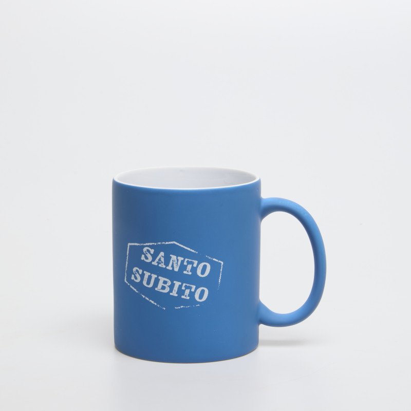 Mug ceramica con manico stampa santos - tz164