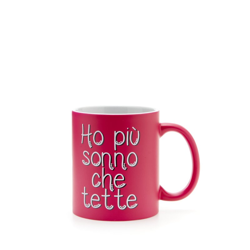 Mug fuxia mat ceramica con stampa tette - tz85-fu