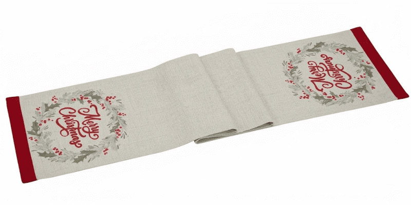 Merry Wood  Runner Alloro Merry Christmas 150 x 49 cm - 8149