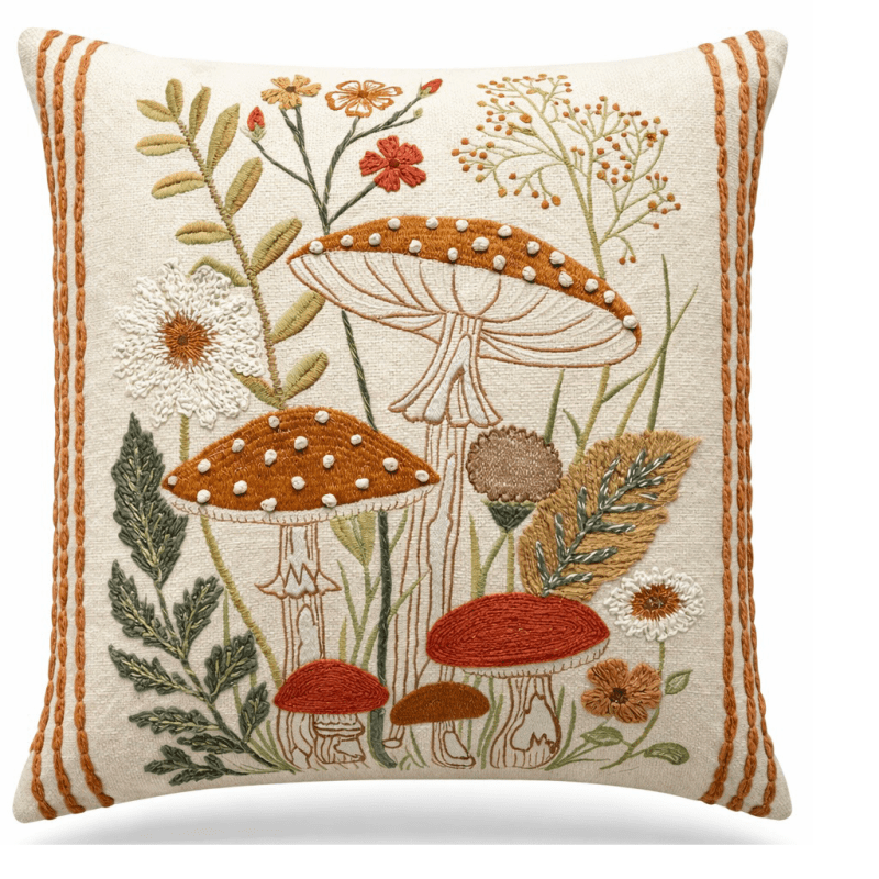 Marigold Cuscino Quadrato   Funghi  45x45 - e26088