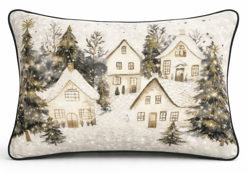 Livigno Cuscino Casette Rettangolare Panna  50x35 Cm - na26018-3