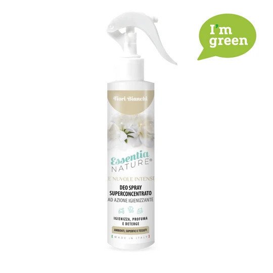 Spray Igienizzante Profumato Le Nuvole di Essentia INTENSE - Fiori Bianchi 250 ML - lenuvolefbtr