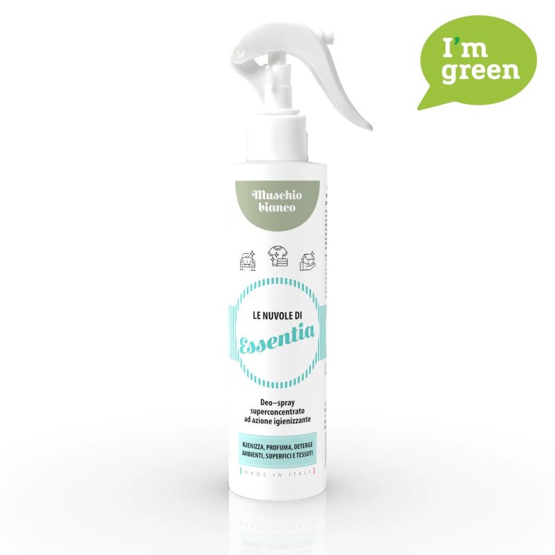 Spray Igienizzante Profumato Le Nuvole di Essentia - Muschio Bianco 250 ML - lenuvolembtr