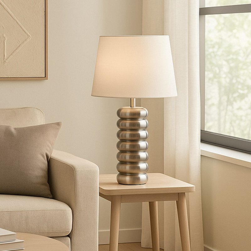 Lampada Da Tavolo Tarko Argento - 10700126