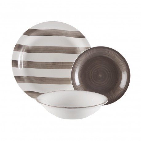 Servizio Piatti  18 Pezzi Ligia Grigio - 22450128